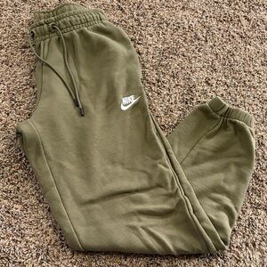 Nike Olive Green Fleece Joggers